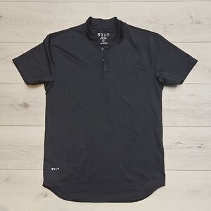 Bylt Lux Drop Cut Stealth Polo Mens Athletic Shirt Size M Navy